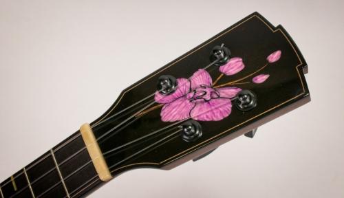 Blackwood with Pink Orchid Peg Head Inlay