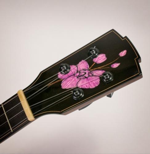 Blackwood with Pink Orchid Peg Head Inlay